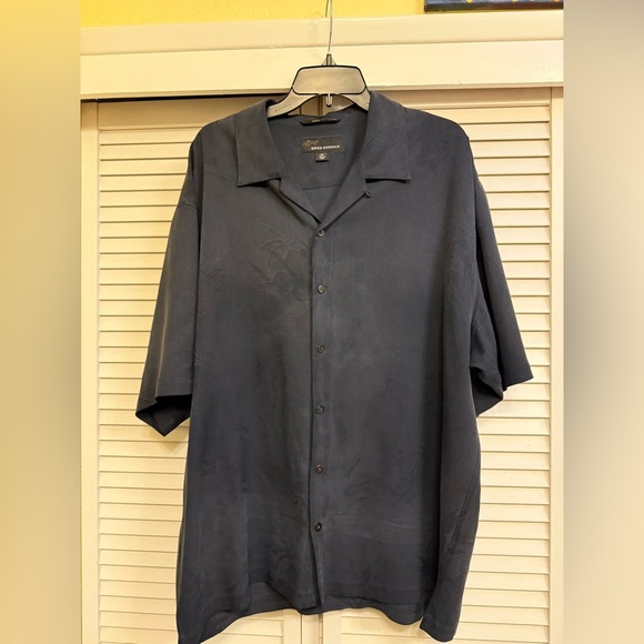 Greg Norman Men's Sz XL Dark Blue Button-Up Shirt - Picture 1 of 12